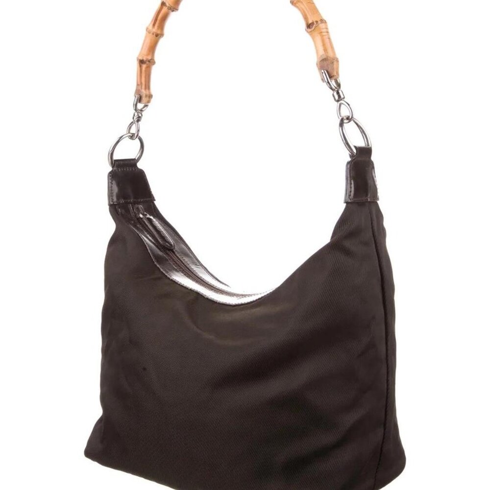 Vintage Gucci Hobo Nylon Shoulder Bag